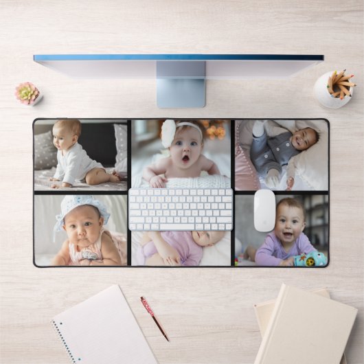 6フォトコラージュカスタムギフト デスクマット (オフィス1)