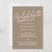 6フォトコラージュグラードクラフト紙卒業式パーティー 招待状 (裏面)