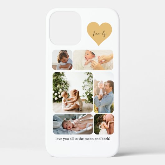 6フォトコラージュシンプルファミリーママパパキッズ Case-Mate iPhoneケース (裏面)