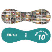 6フォトコラージュティール（緑がかった色）プレイヤー番号チーム名 ソフトボール (パネル)