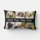 6フォトコラージュド最高のッグパパエバー白黒 ランバークッション (裏面)