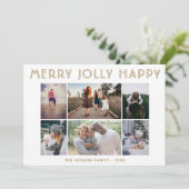6フォトコラージュハッピンメリーグすてきクリスマス シーズンカード (スタンド正面)