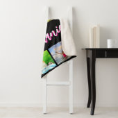 6フォトコラージュパーソナライズされたホットピンクブラック シェルパブランケット (インサイチュ)