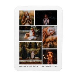 6フォトコラージュパーソナライズされた年末年始 マグネット