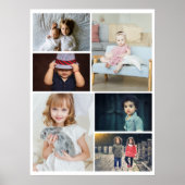 6フォトコラージュパーソナライズされた ポスター (正面)