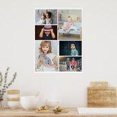 6フォトコラージュパーソナライズされた ポスター (キッチン)