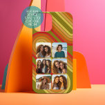 6フォトコラージュファンキーラインアート – サンセットカラー iPhone 15ケース<br><div class="desc">トレンディースタイリッシュ、サンセットカラーのカラフルライン(赤、金ゴールド、オレンジ)は、このデザインに含まモダンれ、見た目シンプルに見える。長方形のグリッドに6枚の写真のコラージュで、過去年の多くの写真をハイライト。結果最高のは、アップロードする前に写真を正方形に切り抜く。</div>