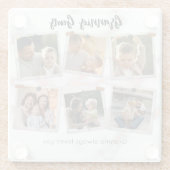 6フォトコラージュモダンファエレガントミリーラブ ガラスコースター (裏面)