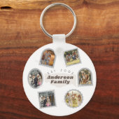 6フォトコラージュモダンファエレガントミリーラブ キーホルダー (正面)