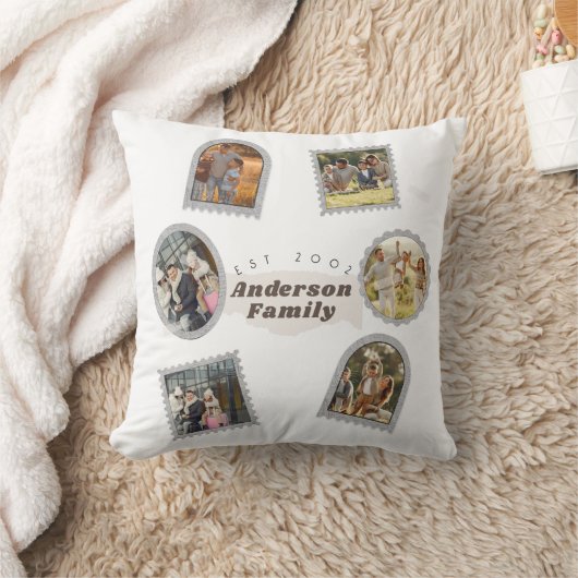 6フォトコラージュモダンファエレガントミリーラブ クッション (ブランケット)