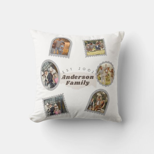 6フォトコラージュモダンファエレガントミリーラブ クッション (正面)