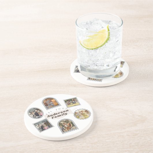 6フォトコラージュモダンファエレガントミリーラブ コースター (側面)