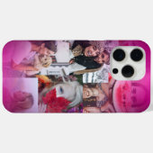 6フォトコラージュモダンホットピンクグラデーション Case-Mate iPhoneケース (裏面 (横))