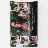 6フォトコラージュモダン卒業式パーティー 横断幕 (縦)