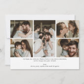 6フォトコラージュモダン素敵な季節のクリスマス シーズンカード (裏面)