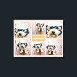 6フォトコラージュ名ミニマル – カラー編集可能 キャンバスプリント<br><div class="desc">あなたの正方形のInstagramの写真を使って結果最高のを得なさい!背景を変更するには-クリックまたは高度なカスタマイズデザイン領域で色を選択し、カラーピッカーで色を選択する。写真芸術的共有の最高の写真を表示する方法。</div>