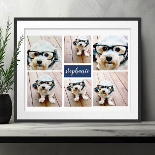 6フォトコラージュ名ミニマル – カラー編集可能 フォトプリント           