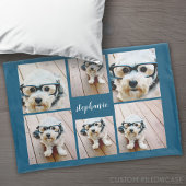 6フォトコラージュ名ミニマル – カラー編集可能 枕カバー