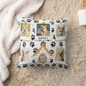 6フォトコラージュ名前を追加ドッグハウスポープリント クッション (ブランケット)
