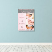 6フォトコラージュ子供部屋生まれたばかりのベビー月詳細 キャンバスプリント (インサイチュ (ウッドフロア))
