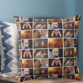6フォトコラージュ家族の写真パターン クッション
