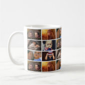 6フォトコラージュ家族の写真パターン コーヒーマグカップ (左)