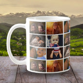 6フォトコラージュ家族の写真パターン コーヒーマグカップ