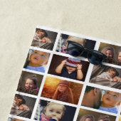 6フォトコラージュ家族の写真パターン ビーチタオル (インサイチュ)