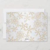 6フォトコラージュ家族クリスマス金ゴールド シーズンカード (裏面)