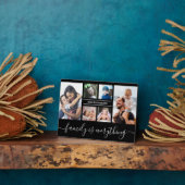 6フォトコラージュ引用文ファミリー名パーソナライズされた フォトプラーク (側面)