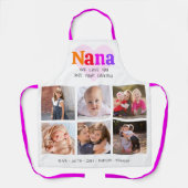 6フォトコラージュ愛するナナカラフルレインボー エプロン (正面)