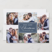 6フォトコラージュ新婚メリー者が青と結婚 シーズンカード (正面)