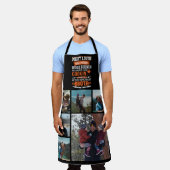 6フォトコラージュ父の日おもしろいバーベキューを実行 エプロン (着用した状態)