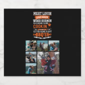 6フォトコラージュ父の日おもしろいバーベキューを実行 ビールラベル (シングルラベル)