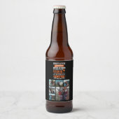 6フォトコラージュ父の日おもしろいバーベキューを実行 ビールラベル (正面)