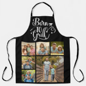 6フォトコラージュ父の日にBBQをグ生まれロリング エプロン (正面)