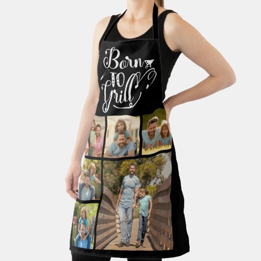 6フォトコラージュ父の日にBBQをグ生まれロリング エプロン (インサイチュ)