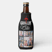 6フォトコラージュ父の日グリリン&チリン ボトルクーラー (ボトル正面)