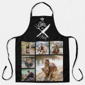 6フォトコラージュ父の日グリルキングBBQ エプロン (正面)