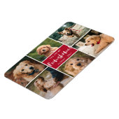 6フォトコラージュ私のファンシャイン |レッドペット マグネット (左側)