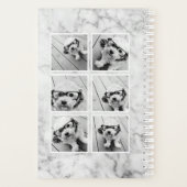 6フォトコラージュ背面 – 大理石スクリプトフロント プランナー手帳 (裏面)