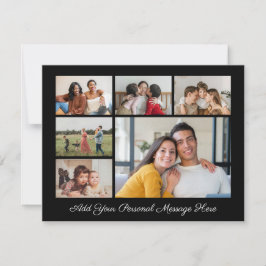 6フォトコラージュ自分のグリーティングフラットカードを追加 カード