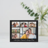 6フォトコラージュ自分のグリーティングフラットカードを追加 カード (スタンド正面)