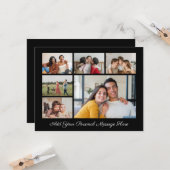 6フォトコラージュ自分のグリーティングフラットカードを追加 カード (正面/裏面インサイチュ)