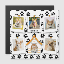 6フォトコラージュ追加ネームドッグハウス磁気カード