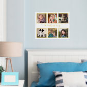 6フォトコラージュ金ゴールドフレームカスタム金ゴールド文字 箔ポスター (インサイチュ (寝室))