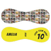 6フォトコラージュ黄色のプレイヤー番号チーム名 ソフトボール (パネル)