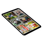 6フォトコラージュ黒自分の冷蔵庫を作成 マグネット (右側)