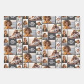 6フォトコラージュ – チュンキー色の様々な色文字 ラッピングペーパーシート (正面3)