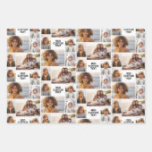 6フォトコラージュ – チュンキー色の様々な色文字 ラッピングペーパーシート (正面2)